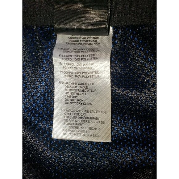 Boys Youth ADIDAS Swim Trunks Board Shorts Medium Blue Black Drawstring Elastic - Picture 3 of 8